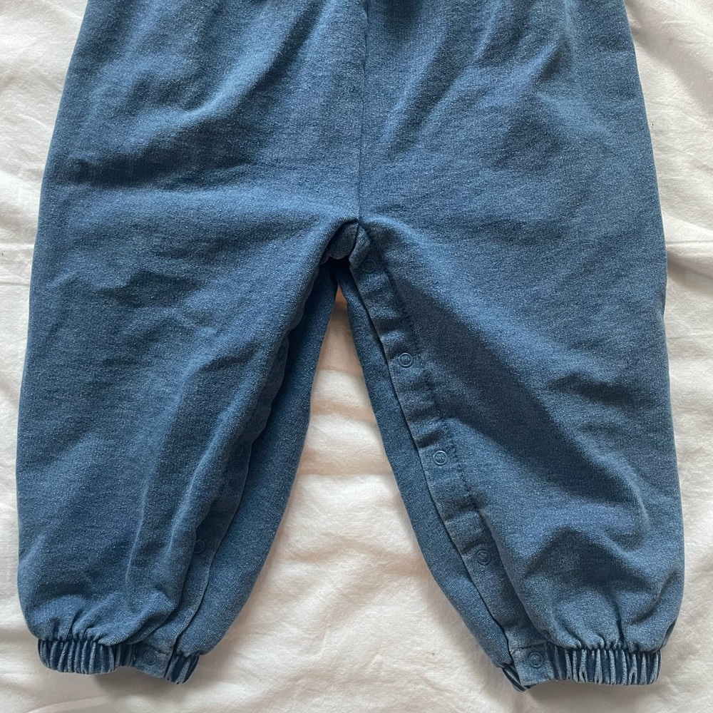 Habitual Kids Denim Like Romper with Ruffles and Bow 18 Months - Picture 6 of 8